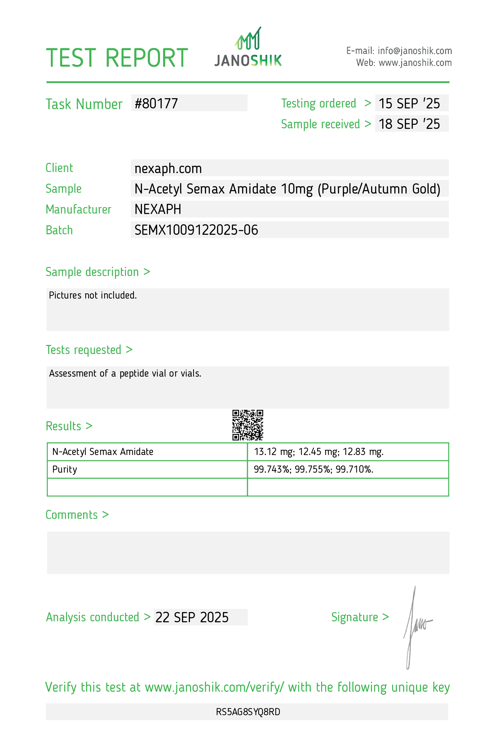 N-Acetyl Semax Amidate 10mg (10 vials/kit) - Image 3